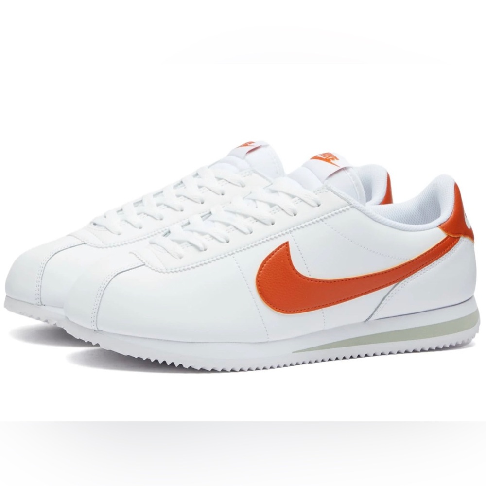 Nike Cortez Classic OG Leather ^ White / Orange  DM4044-102  Men 11.5